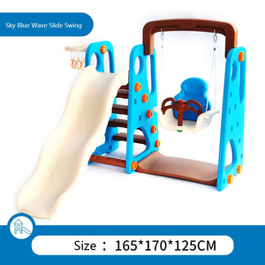 Bán Buôn Nhà Máy Trẻ Em Trẻ Em Ngoài Trời Sân Chơi Trong Nhà Thiết Bị Đồ Chơi Nhựa Trượt Và Đu Kết Hợp Thiết Lập Cho Trẻ Mới Biết Đi - Product Image 3