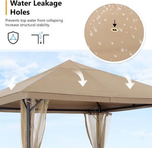 ABCCANOPY Sombrillas y Pabellones para Jardín Outsunny, Pabellones Tipo Gazebo para Jardín, Cortinas para Jardín - Product Image 5
