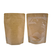 Sac à pain en papier kraft recyclé de qualité alimentaire avec fenêtre, hermétique, refermable, imprimé sur mesure