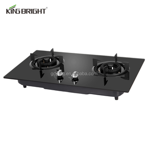 Estufa de Gas Italiana Kingbright Serie Parabólica de 86 cm con Cubierta de Vidrio Blanco, 3 Quemadores, Integrada - Product Image 3