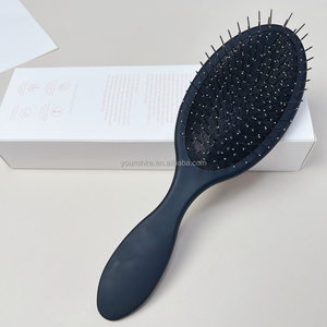 Brosse démêlante antistatique en gros avec picots métalliques et coussin pour le coiffage en salon de beauté - Pour femmes - Product Image 3