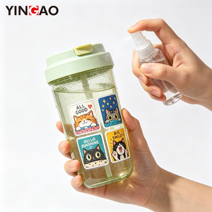Set di Adesivi Impermeabili Personalizzati per Amanti dei Gatti, per Bottiglie d'Acqua, Quaderni e Laptop, Decorazioni con Animali Dipinti, Regalo Artistico - Product Image 4