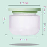 Pot en plastique cylindrique de qualité cosmétique avec couvercle à vis pour crème pour les yeux et soins de la peau