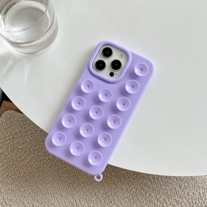 Carcasa de ventosa de silicona creativa para <span class=keywords><strong>iPhone</strong></span> 17/16Pro Funda de teléfono móvil suave con agarre de teléfono incluido - Product Image 4