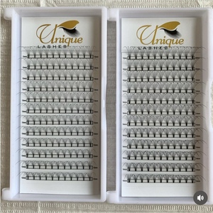 Giảm Giá Hơn 3D 4D 5D Siêu Tối Màu Đen Premade Người Hâm Mộ 0.07 D Ngắn Gốc Quạt Rộng Lông Mi Mở Rộng - Product Image 5