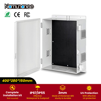 Boîte de distribution d'alimentation étanche en ABS avec plaque de montage interne et couvercle à charnières pour la protection électrique