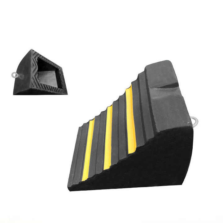 Heavy Duty Rubber Wheel Chock Trailer Truck RV Wheel Tire Chock Topper