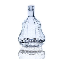 Bouteille en verre de grande taille de 5 litres faite à la main pour la vodka, prix