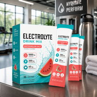 Poudre de boisson électrolytique sans sucre, hydratation instantanée, supplément en sachets individuels pour le sport, les voyages et la récupération quotidienne