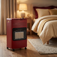 Chauffage au gaz portable intérieur/extérieur 4,2 kW avec brûleur en céramique, économie d'énergie et fonction d'éclairage pour chambre et salon