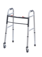 Déambulateur pliable pour personnes âgées, léger, en alliage d'aluminium, imperméable, hauteur réglable, capacité de 350 lb, garantie de 2 ans