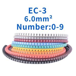 Spiral sarma yüksük EC-0 kablo işaretleyici için EC-1 EC-2 EC-3 kablo kılıfı kablo İşaretleyiciler sarı PE EC-J - Product Image 6