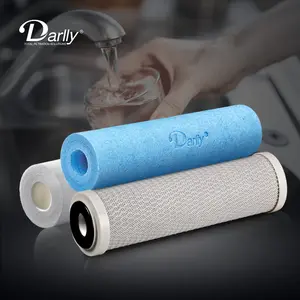 Commercio all'ingrosso OEM 10 ''1/5 Micron RO elemento filtrante dell'acqua PP Melt Blown Spun Sediment Filter per il sistema di osmosi inversa dell'acqua domestica