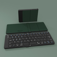 Keyboard Mini Nirkabel 2.4Ghz Lipat dengan Touchpad Aluminium Ultra Tipis Portabel Dapat Diisi Ulang USB Tipe C IOS iPad Android Windows