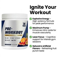 Poudre de pré-entraînement BCAA Chumita OEM, 135 mg de caféine, bêta-alanine, créatine monohydrate, soutien à la force, complément nutritionnel sportif