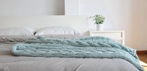 Zéro défaut luxe fait à la main 100% acrylique islande gros câble tricot literie <span class=keywords><strong>couvre</strong></span>-<span class=keywords><strong>lit</strong></span> canapé jeter couverture - Product Image 6