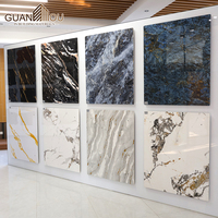 Panneau mural décoratif en PVC brillant imperméable à l'eau, effet marbre, pour les intérieurs d'hôtels