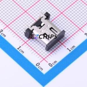 HC019-1E1H1A103-0HR USB Connector SMD Connector ( Connector Type: Type-C )( Gender: Female )( Mounting Type: Vertical Mount ) - Product Image 1