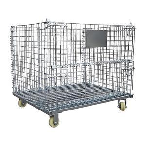 <span class=keywords><strong>Cage</strong></span> de stockage résistante pliable d'entrepôt de grande capacité de ventes directes d'usine galvanisée - Product Image 3