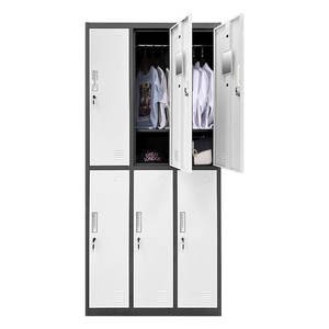 Casier de rangement en acier pour employés 6 9 20 portes Vestiaire en métal Casiers à colis pour travailleurs Bagages de travail Casier à bagages pour <span class=keywords><strong>téléphone</strong></span> portable - Product Image 2