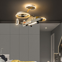 Lampe de plafond en forme d'avion pour chambre d'enfant, chambre de garçon, lustre LED en fer moderne, modèle d'hélicoptère de combat Avatar, éclairage de chambre