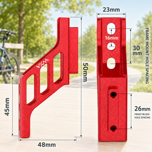 Soporte Elevador Delantero para Bicicleta Plegable VXM, Adaptador de Bloque Delantero de Aleación CNC con Tornillos M5/M6, Compatible con la Mayoría de las Bicicletas Plegables - Product Image 2