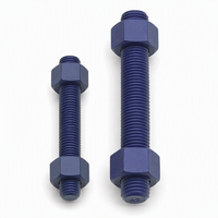 High-quality ASME B18.31.1 Fluoropolymer-coated Alloy Steel Double-ended Studs ASTM A193 B7 Threaded Rods Nuts Metric YA Brand