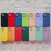 Coque de téléphone en silicone TPU antichoc aux couleurs personnalisées pour iPhone 16 Pro Max 15 14 Plus 13 12 11 avec protection de l'appareil photo