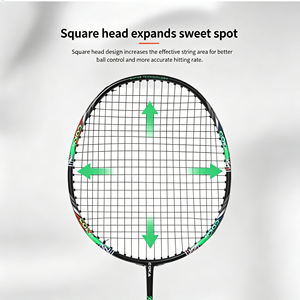 Raquette de badminton légère Pro-Grade Toray T700 Carbon 4U avec sweet spot élargi et joint en T intégré pour athlètes avancés - Product Image 3