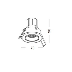 Thiết kế hiện đại trong nhà nhỏ COB ánh sáng tại chỗ nhỏ vỏ lớn chiếu sáng <span class=keywords><strong>LED</strong></span> lõm xuống ánh sáng - Product Image 6