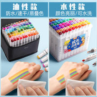 Vente en gros de stylos marqueurs pour croquis d'art d'étudiant Pointe fine Dessin en couleur à base d'alcool avec pointe en plastique PP