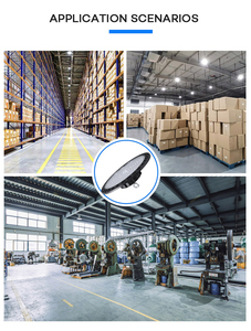 Hecho en China IP65 Almacén impermeable sin polvo Iluminación 100W 150W 200W 300W Lámpara de bahía alta UFO - Product Image 5