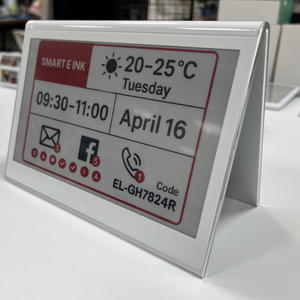 7.5" Double <b>Side</b> 3-Color Electronic E-Ink Display Stand <b>Table</b> Name Card Smart Office Conference System Esl Woamen E Ink Nametag - Product Image 1