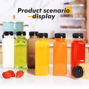 <b>Hot</b> Sale Plastic Juice <b>Bottle</b> 500ml Square Plastic PET Beverage <b>Bottle</b> for Juice Business in Stock - Product Image 4