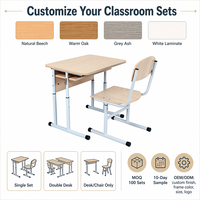 Chaise de bureau gain de place pour salle de classe, hauteur réglable, base cantilever, étagère sous le bureau pour programme post-scolaire et salle d'activités pour enfants
