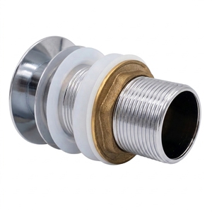 Bouchon de vidange G1-1/4" en acier inoxydable pour lavabo de salle de bain, <span class=keywords><strong>baignoire</strong></span>, avec système pop-up, fente pour vidange, clic-clac, avec trop-plein - Product Image 4