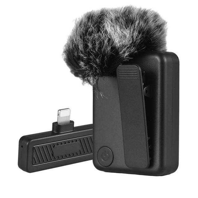 Wireless Microphone Professional Lapel Clip-on Microphone Noise Reduction No Delay Plug and Play Lightweight Wireless Mics