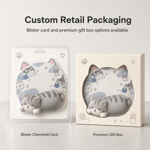 Custom Cute Animal Cat Themed Ergonomic Non Slip PU Base <b>Mouse</b> Pad with <b>Wrist</b> <b>Support</b> for Office Promotion Gifts - Product Image 3