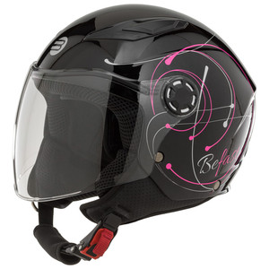 Casque jet enfant Befast Flipper III Noir Fuxia Blanc M - Product Image 1