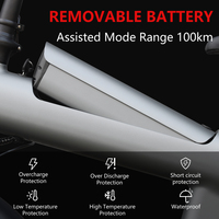 Vélo Électrique Pliant de Style Mobylette à Pneus Larges avec Transmission Arrière, Entrepôts USA Europe 2026, Longue Portée 100km, E-Bike 48V