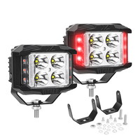 Feux de travail latéraux à LED bicolores 12V 24V, 35W 3000LM, certifiés CE, étanches IP67, pour camion, VTT, SUV, conduite tout-terrain