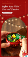 Nouvelle boule ronde en fer pour Noël, petite décoration de sapin, boîte cadeau pour collations, ornement suspendu de Noël