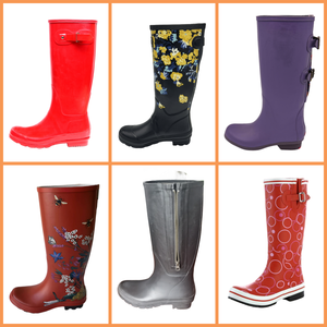 Bottes <span class=keywords><strong>de</strong></span> <span class=keywords><strong>pluie</strong></span> tendance en caoutchouc pour femmes, hauteur genou - Product Image 2