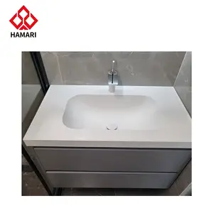 Custom Pedestal Basin Hand Wash Basin Bathroom Artificial Stone Granite Basin