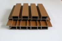 Panneau mural composite wpc 219x26mm, extrusion de Co, panneau imperméable pour l'extérieur, maison, revêtement de mur