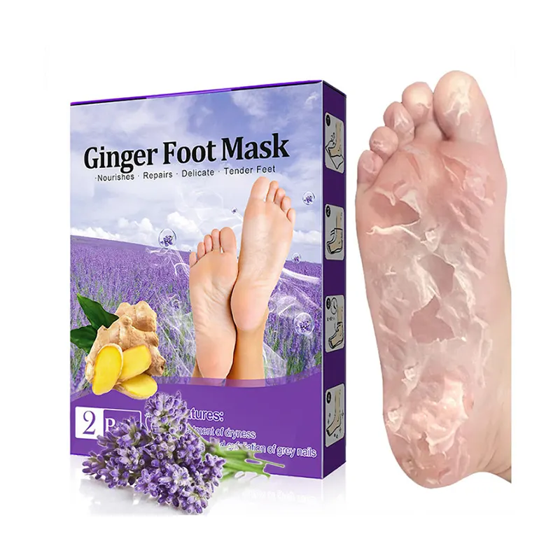 New Top Selling Whitening Lavender Foot Peel Mask 100% Natural Ingredients Anti-Wrinkle Nourishing Foot Skin Care