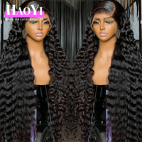 Perruque 13x6 Loose Deep Wave, densité 250%, perruque frontale en dentelle HD, cheveux humains bouclés Wet and Wavy, perruques frontales en dentelle HD 13x4 pour femmes