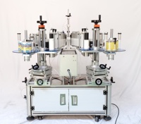Machine d'étiquetage semi-automatique pour bouteilles rondes et bouteilles à double face, surface latérale plate, pour bouteilles de détergent, contrôle PLC