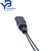 1J0973802 Konektor Tahan Air 2 Pin Male dengan Kabel Pigtail VAG 1.5mm untuk Audi VW