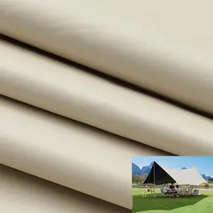 190T 100% Polyester Taft Stof Met Pu Zwart Rubber Coating Verven 9000Mm Waterdichte Stof Voor Luifel Tent Stof